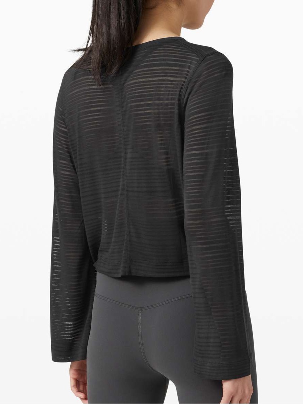 Lululemon Clear and Present Long Sleeve Black Shirt 4 - Picture 3 of 6